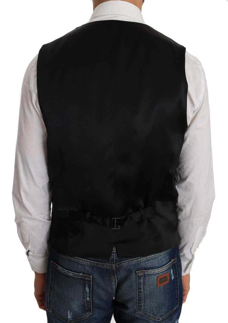 Dolce & Gabbana Elegant Gray Torrero Pattern Formal Men's Vest