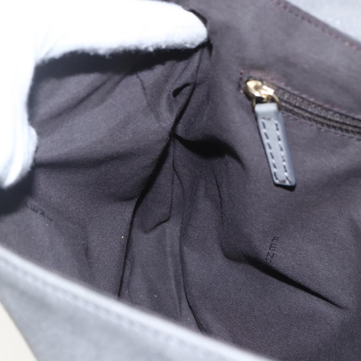 Fendi Shoulder Leather Gray Leather Shoulder Bag Bag (Pre-Owned)