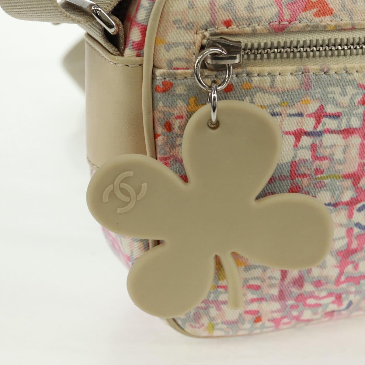 Chanel Vintage Clover Camera Printed Canvas Multicolour Canvas Shoulder Bag Bag (Pre-Owned)