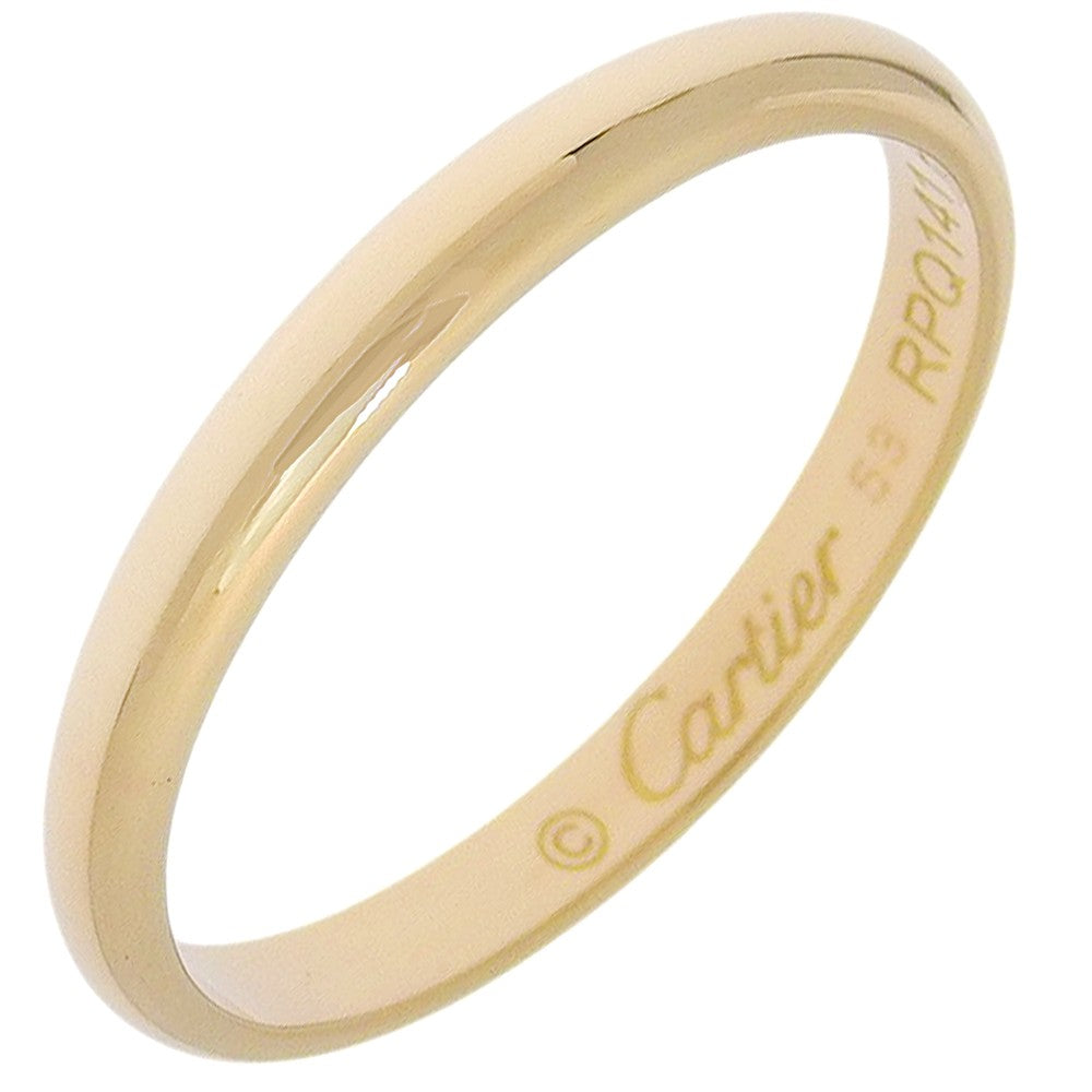 Cartier 1895 Wedding Band 18K Yellow Gold Gold Yellow_Gold Ring Jewelry (Pre-Owned)