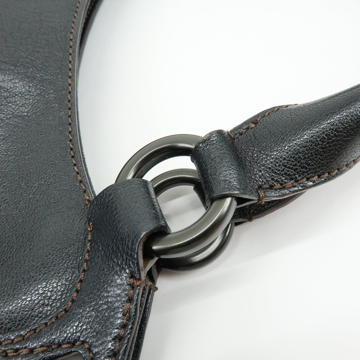 Cartier Marcello Leather Black Leather Handbag (Pre-Owned)