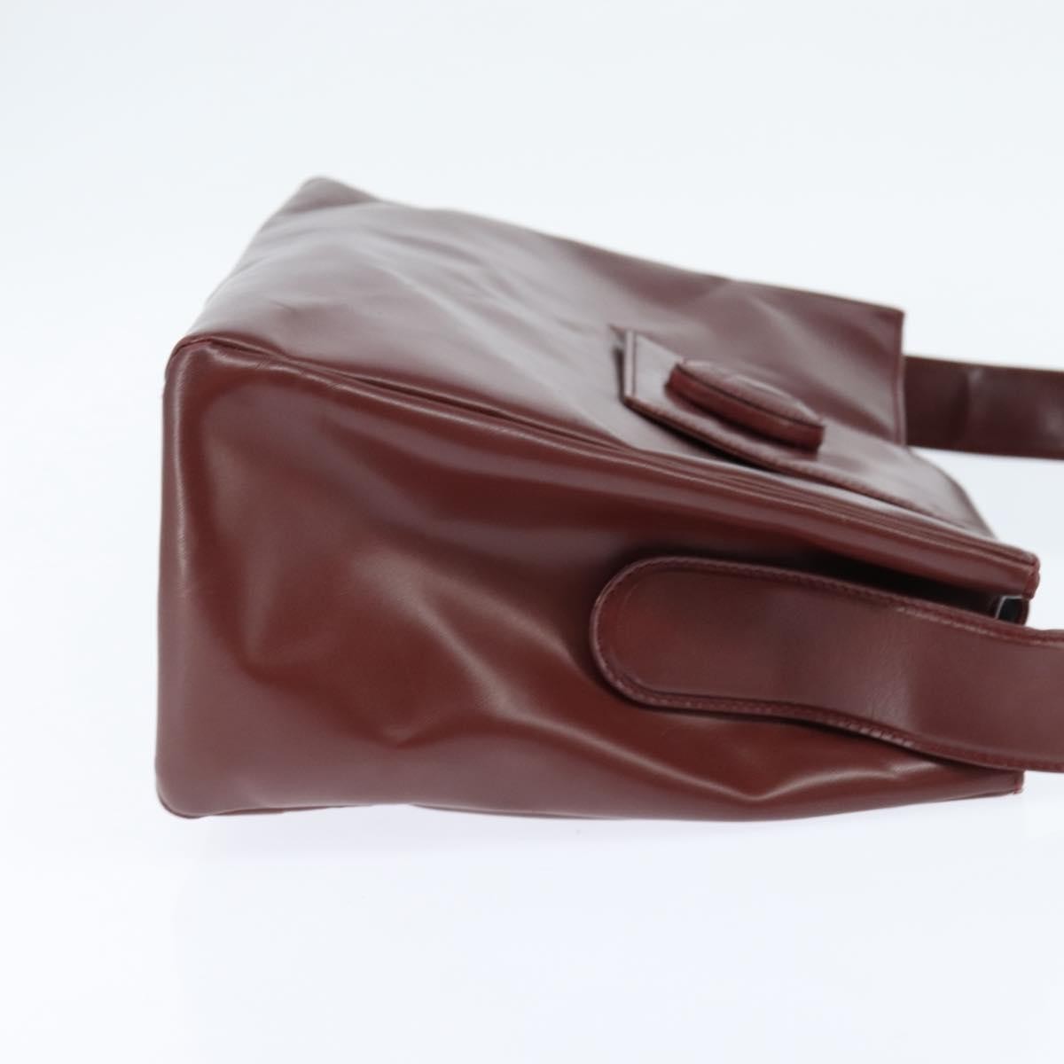 Cartier Must De Cartier Leather Burgundy Leather Shoulder Bag Bag (Pre-Owned)