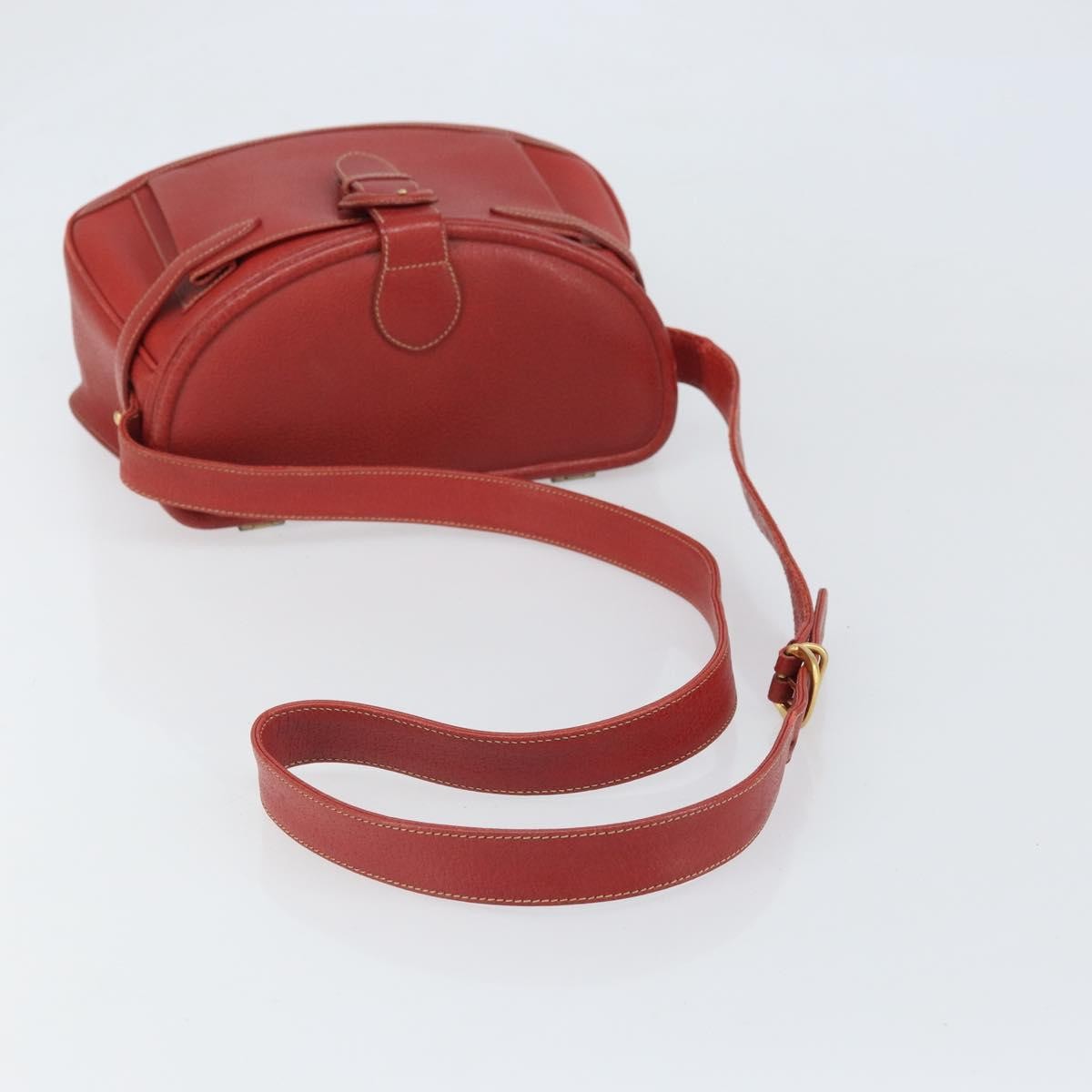 Gucci Vintage Leather Red Leather Shoulder Bag Bag (Pre-Owned)