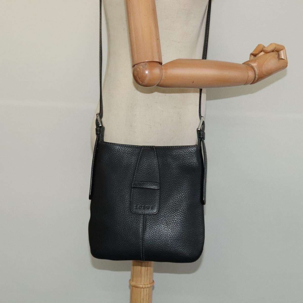 Loewe Vintage Leather Black Leather Shoulder Bag Bag (Pre-Owned)