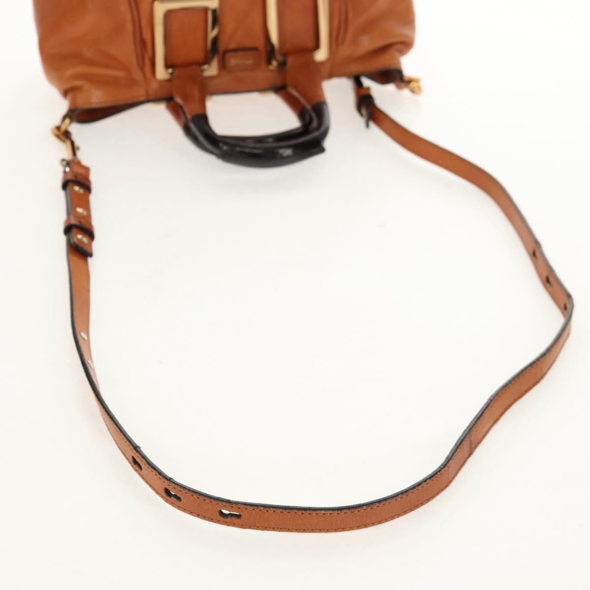 Chloe Ethel Top Handle Leather Brown Leather Handbag (Pre-Owned)