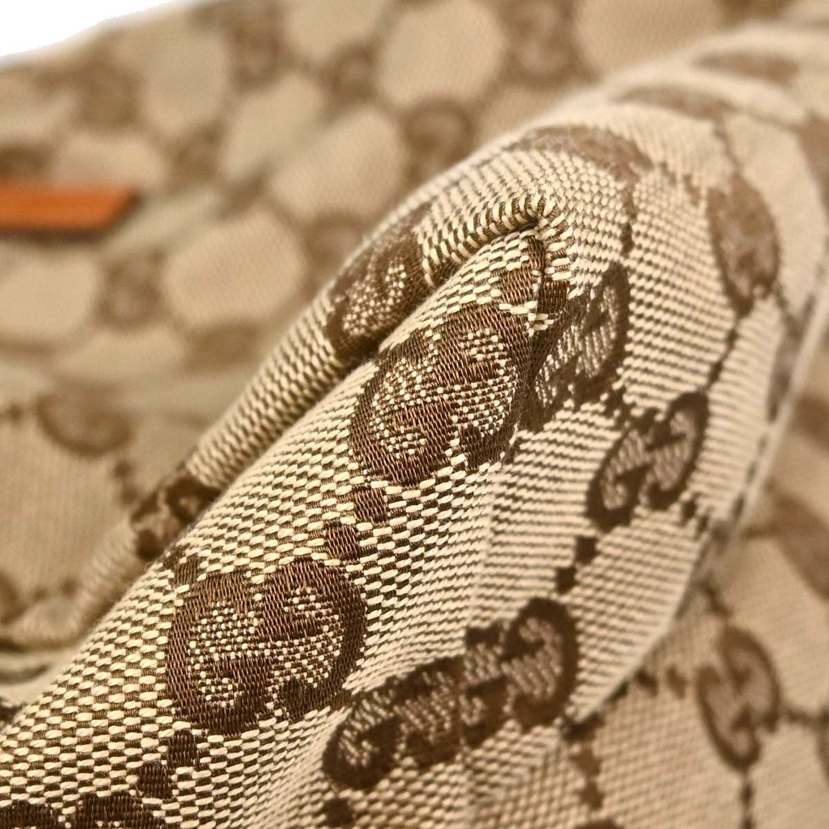 Gucci Zip Around Bowling Gg Canvas Beige Canvas Handbag (Pre-Owned)