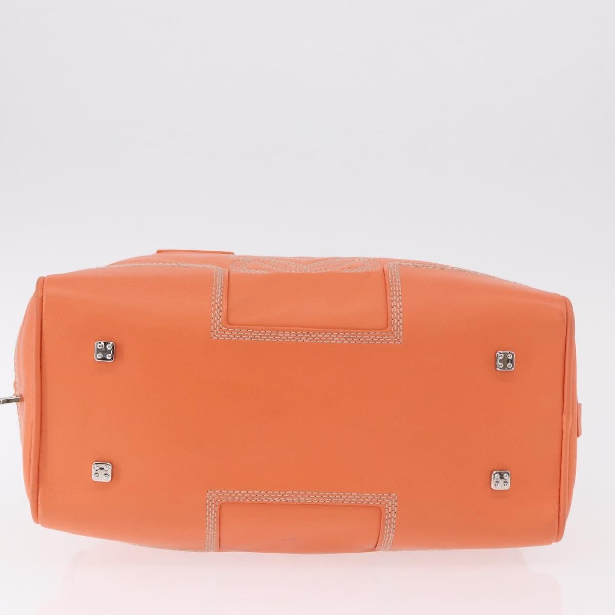 Loewe Anagram Leather Orange Leather Handbag (Pre-Owned)