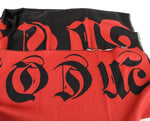 Alexander McQueen Women's Red / Black Wool / Cotton Gothic Print Scarf 525175 6460