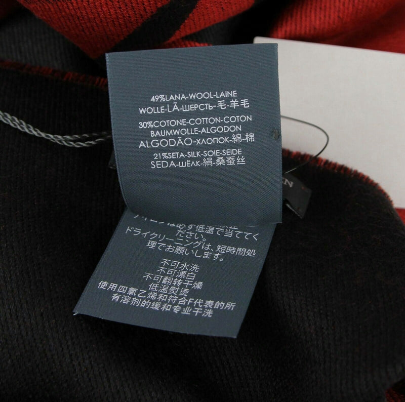 Alexander McQueen Women's Red / Black Wool / Cotton Gothic Print Scarf 525175 6460