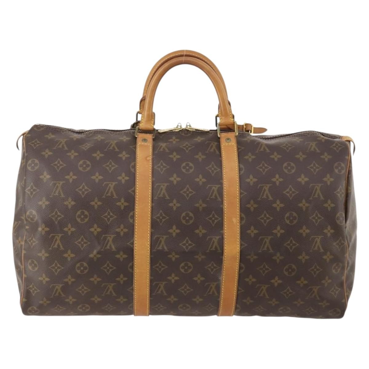 Louis Vuitton Keepall Monogram Canvas Brown Canvas Travel Bag Bag (Pre-Owned)