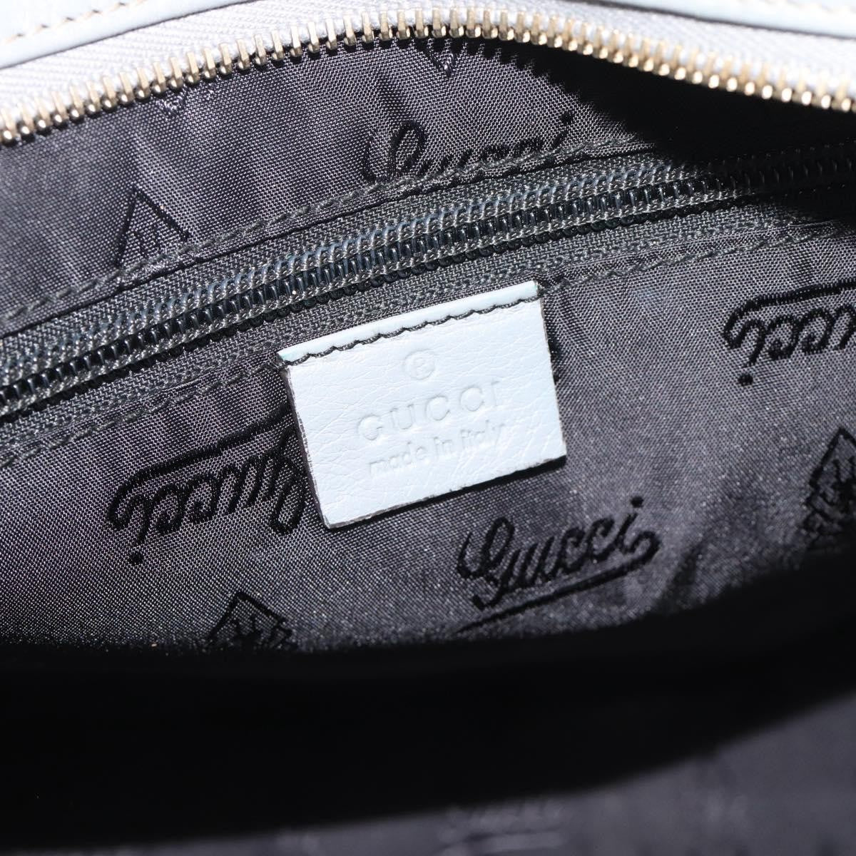 Gucci Zip Top Messenger Guccissima Leather Gray Canvas Shoulder Bag Bag (Pre-Owned)