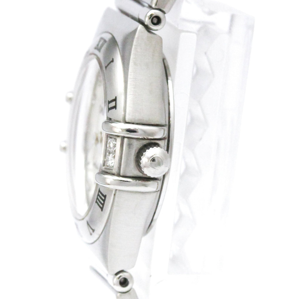 Omega Constellation 95 Quartz Stainless Steel And Rose Gold With Diamond Bezel And Markers And Mother Of Pearl Watch (Pre-Owned)