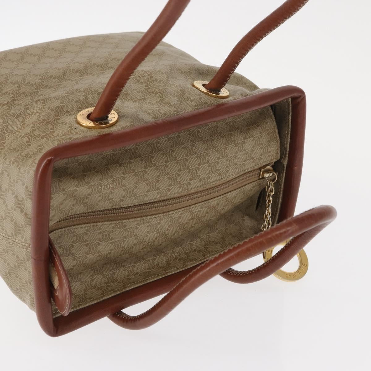 Celine Vintage Macadam Canvas Beige Canvas Backpack Bag (Pre-Owned)
