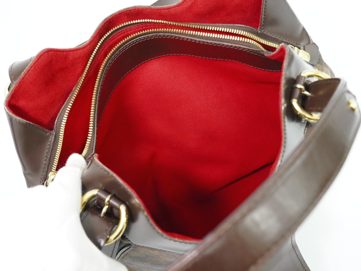 Louis Vuitton Sistina Damier Ebene Brown Canvas Shoulder Bag Bag (Pre-Owned)