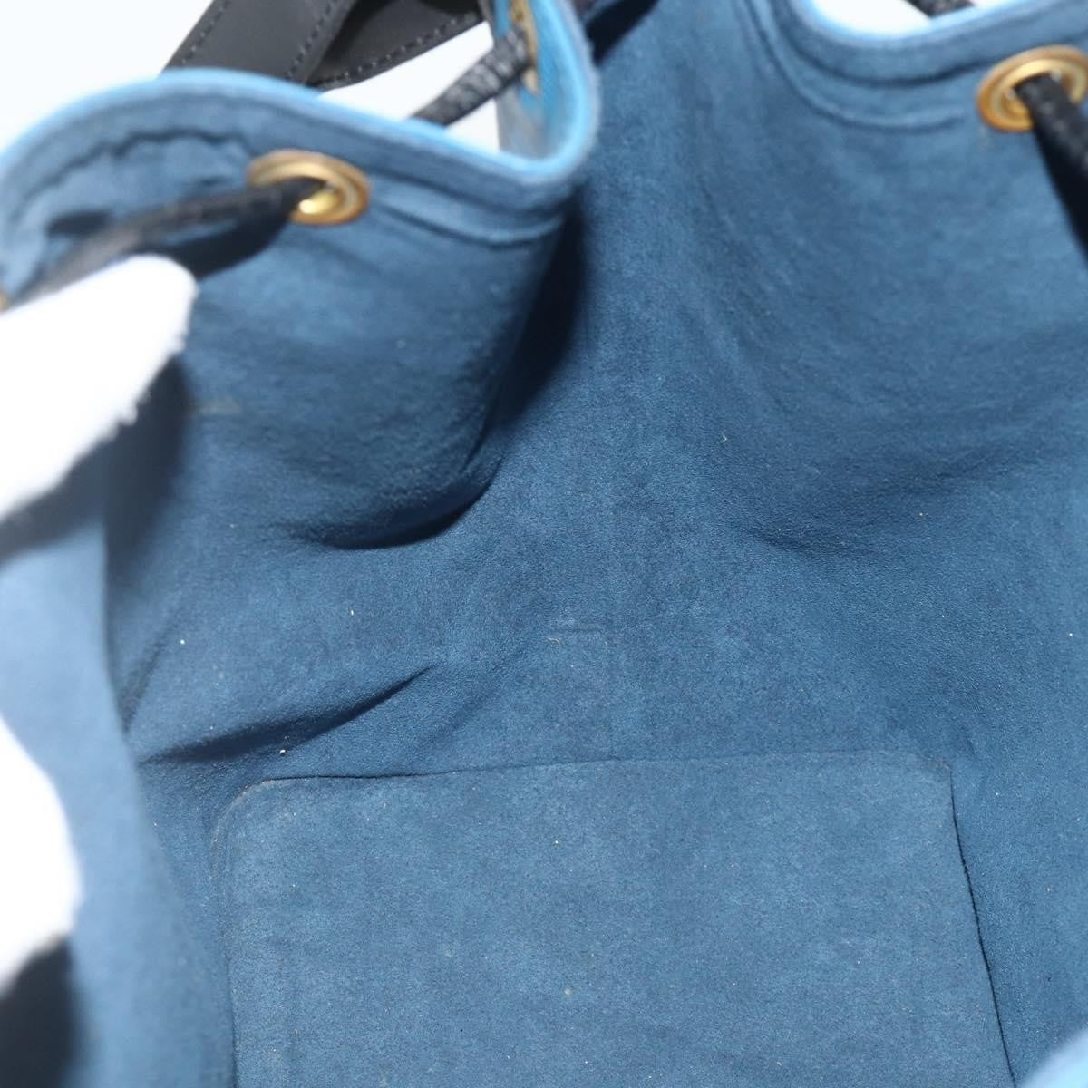 Louis Vuitton Bicolor Petit Noe Epi Leather Blue Leather Shoulder Bag Bag (Pre-Owned)