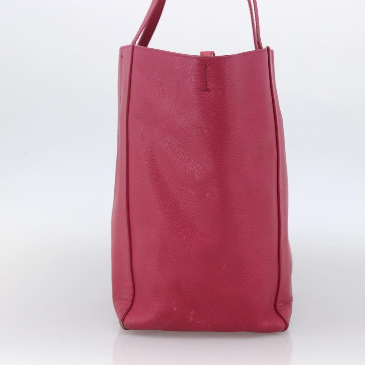 Celine Phantom Cabas Leather With Shearling Pink Leather Tote Bag Bag (Pre-Owned)