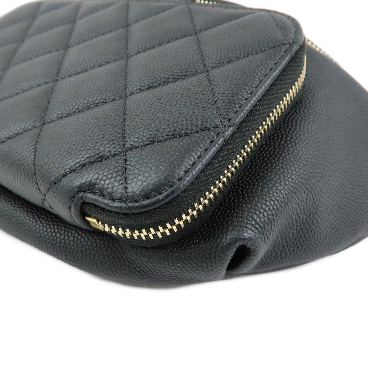 Chanel Business Affinity Waist Quilted Caviar Black Leather Handbag (Pre-Owned)