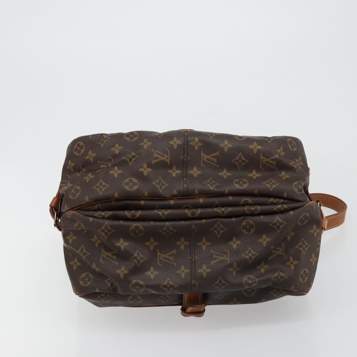 Louis Vuitton Saumur Monogram Canvas Brown Canvas Shoulder Bag Bag (Pre-Owned)