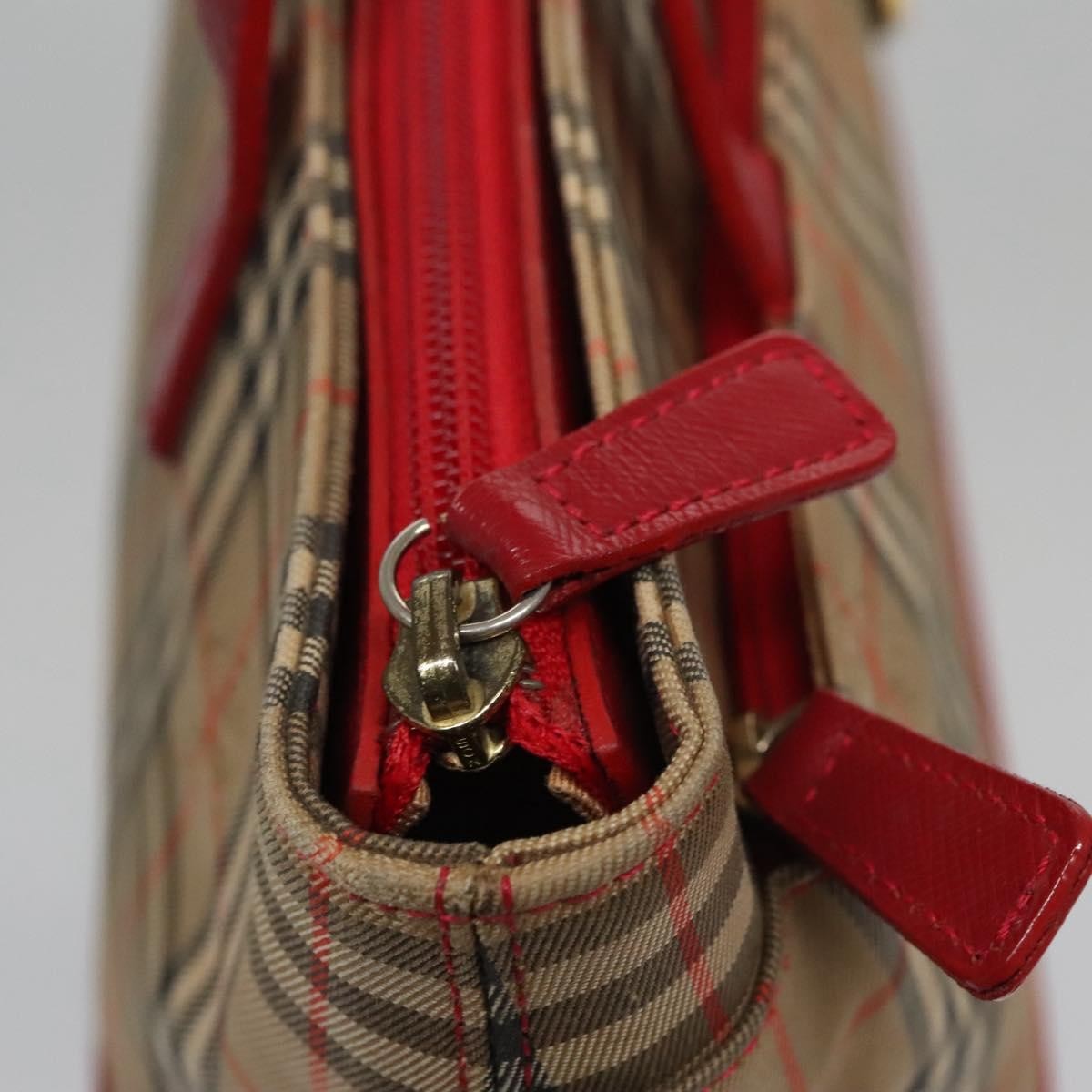 Burberry Nova Check Nova Check Canvas And Leather Beige Canvas Handbag (Pre-Owned)