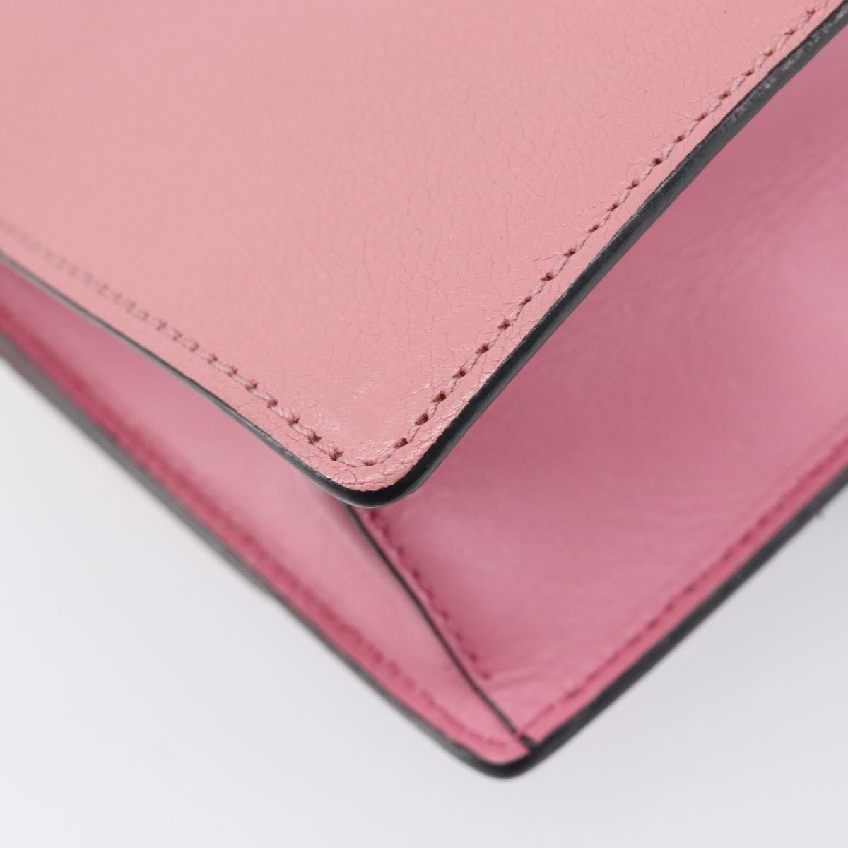 Miu Miu Madras Crystal Flap Leather Pink Leather Crossbody Bag Bag (Pre-Owned)