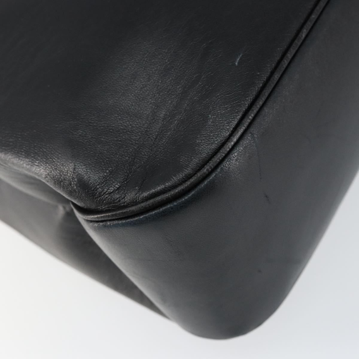 Salvatore Ferragamo Vala Leather Black Leather Tote Bag Bag (Pre-Owned)