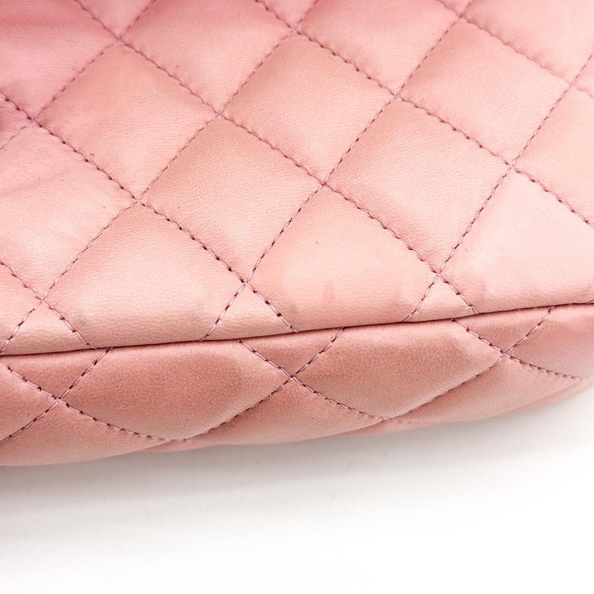 Chanel Classic Single Flap Quilted Lambskin Pink Leather Handbag (Pre-Owned)