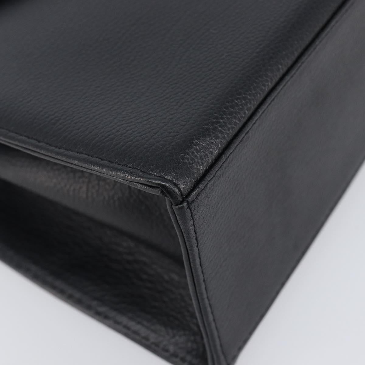 Saint Laurent Handbag Leather Black Leather Handbag (Pre-Owned)