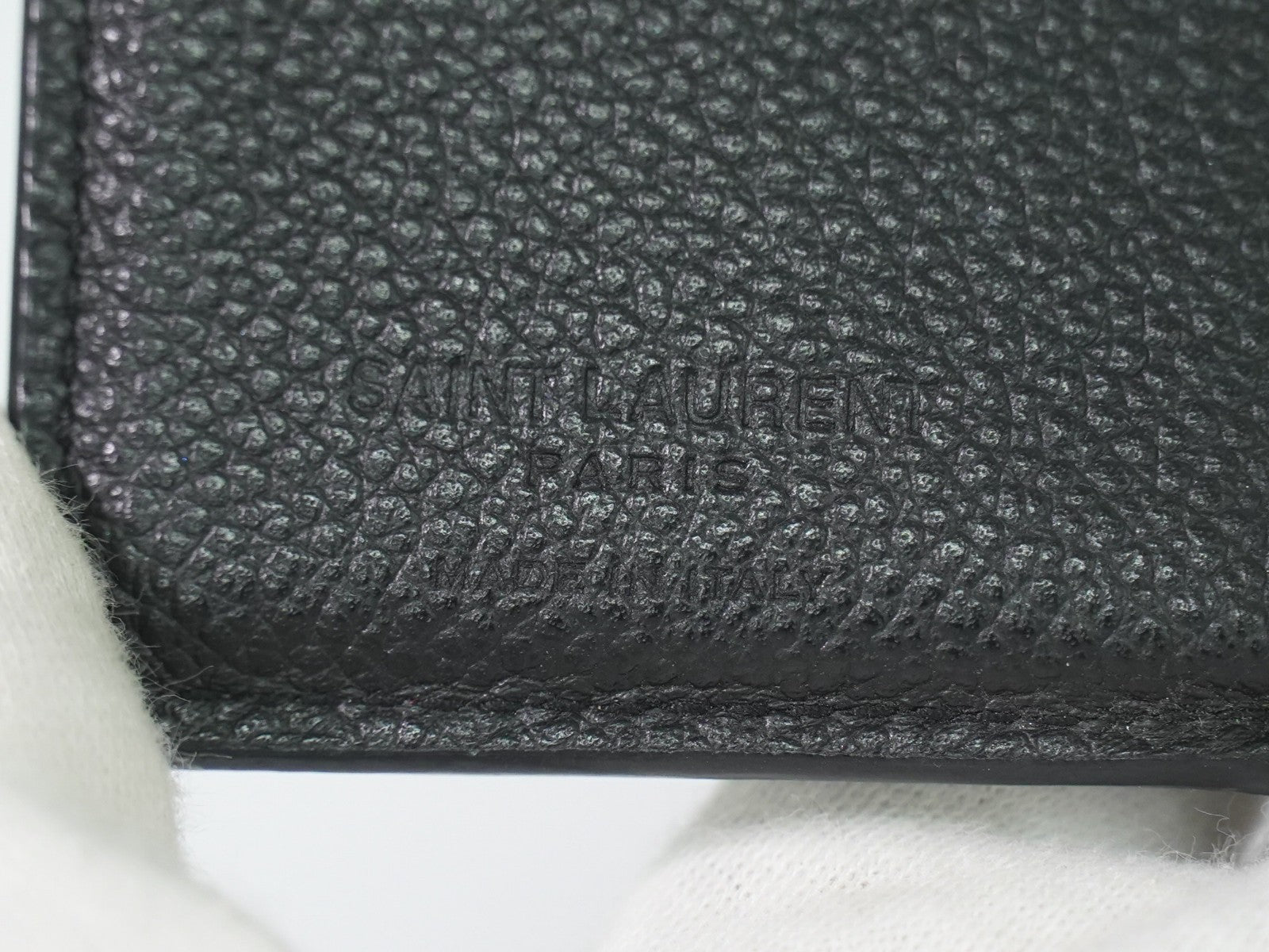 Saint Laurent Compact Matelasse Leather Black Leather Wallets Accessory (Pre-Owned)