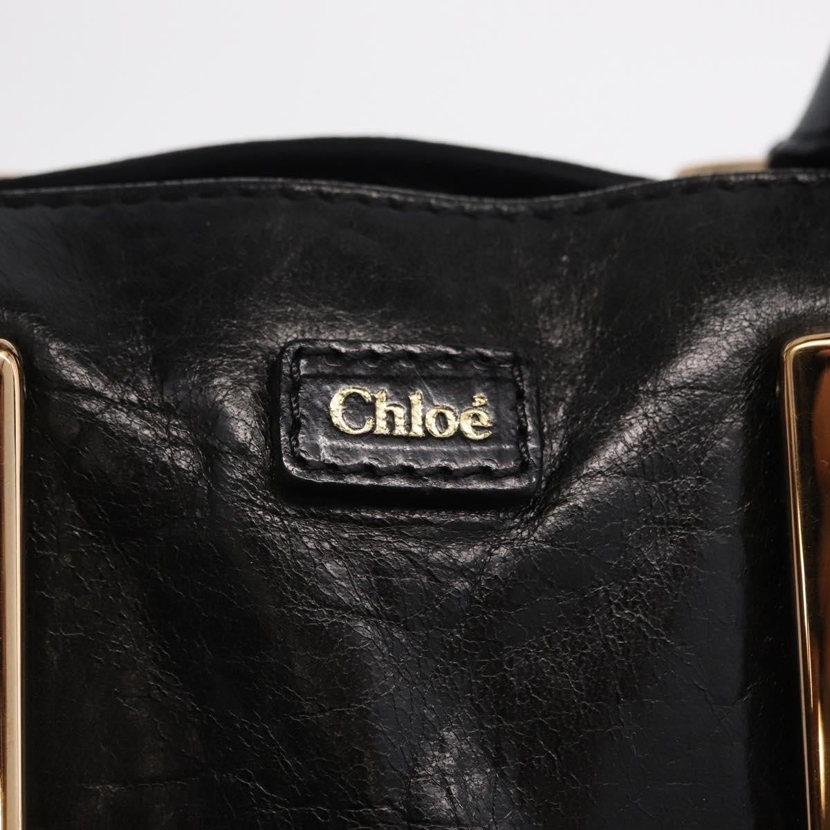 Chloe Ethel Leather Black Leather Handbag (Pre-Owned)