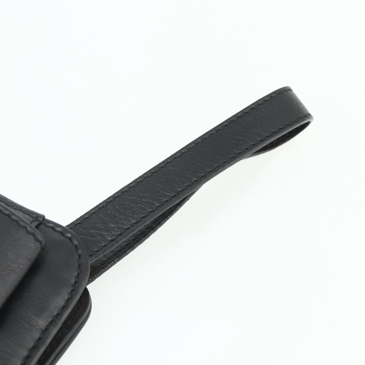 Celine Zip Clutch Leather Black Leather Clutche & Pouche Bag (Pre-Owned)