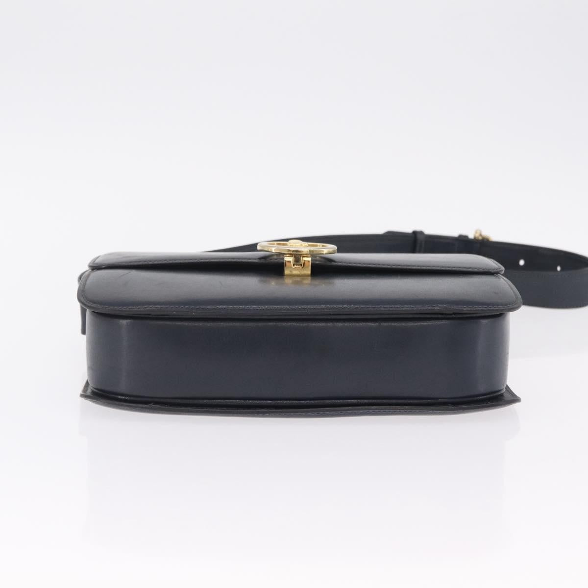 Celine Shoulder Leather Navy Leather Shoulder Bag Bag (Pre-Owned)