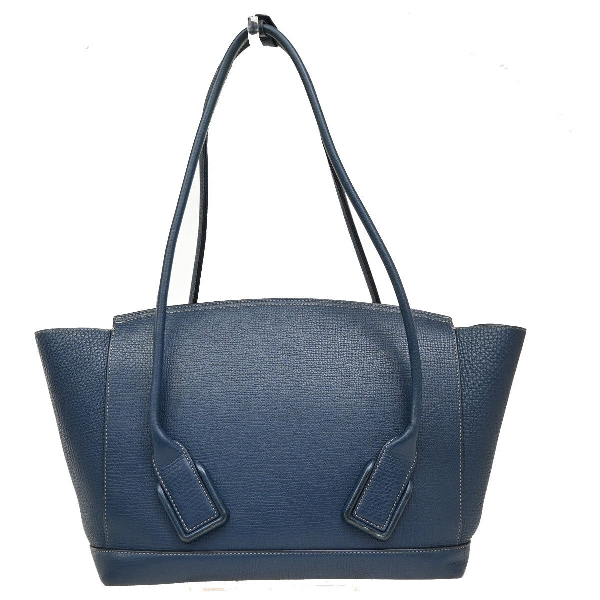 Bottega Veneta Arco Grainy Leather Navy Leather Tote Bag Bag (Pre-Owned)