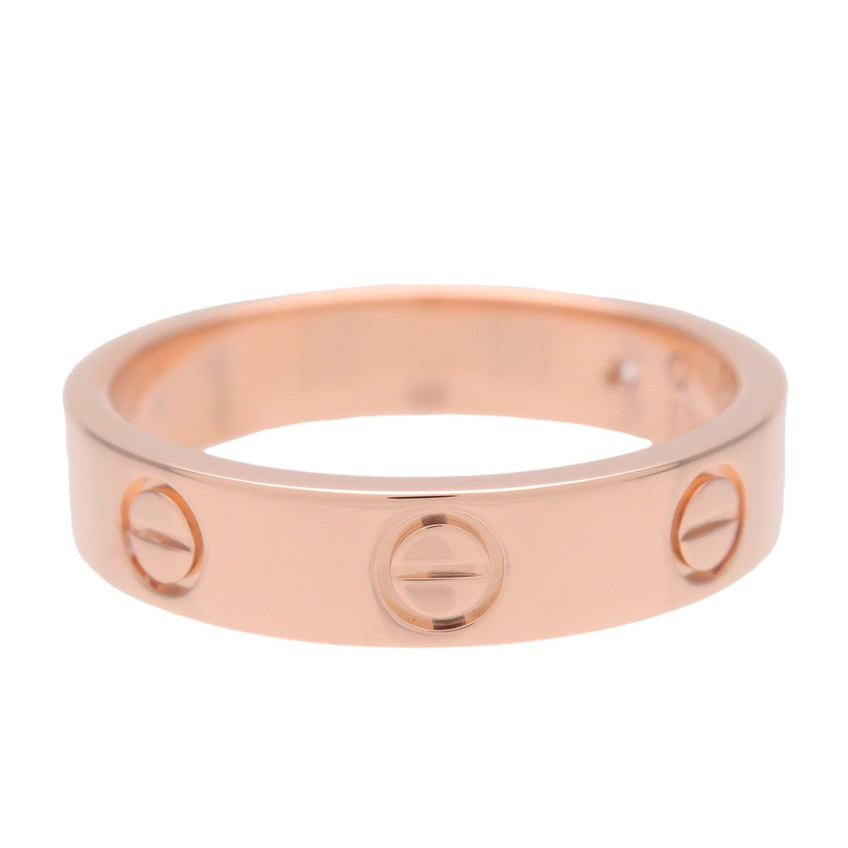 Cartier Love Wedding Band 1 Diamond 18K Rose Gold With Diamond Gold Rose_Gold Ring Jewelry (Pre-Owned)