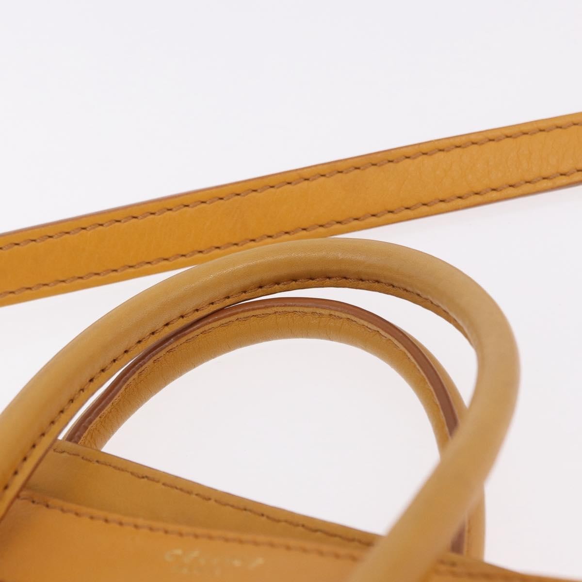 Celine Luggage Smooth Leather Yellow Leather Tote Bag Bag (Pre-Owned)