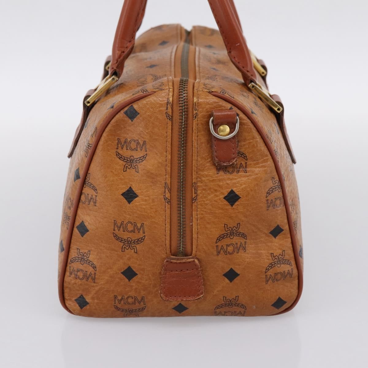 MCM Vicetos Leather Brown Leather Travel Bag Bag (Pre-Owned)
