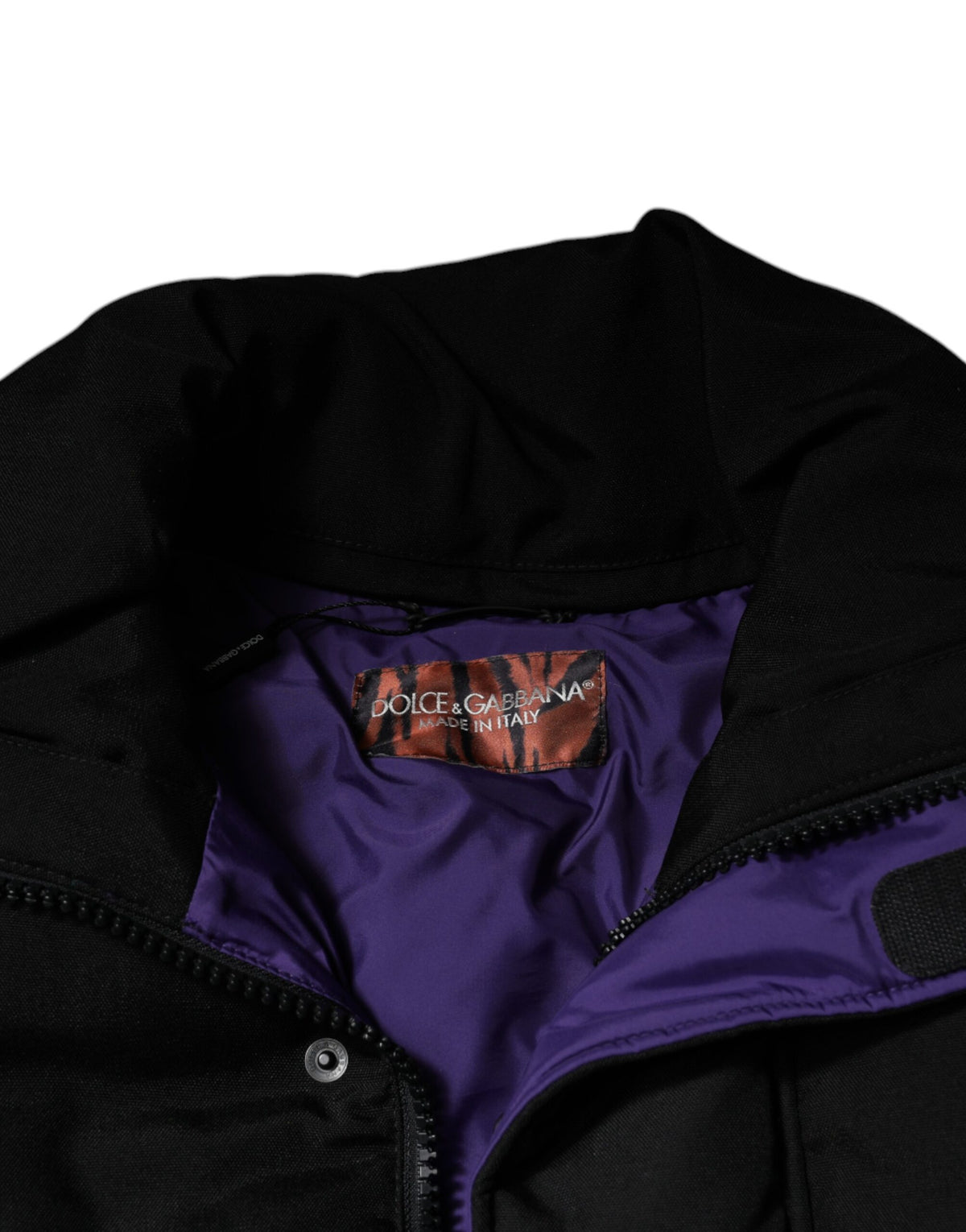 Dolce & Gabbana Black Nylon Puffer Men Full Zip Men's Jacket