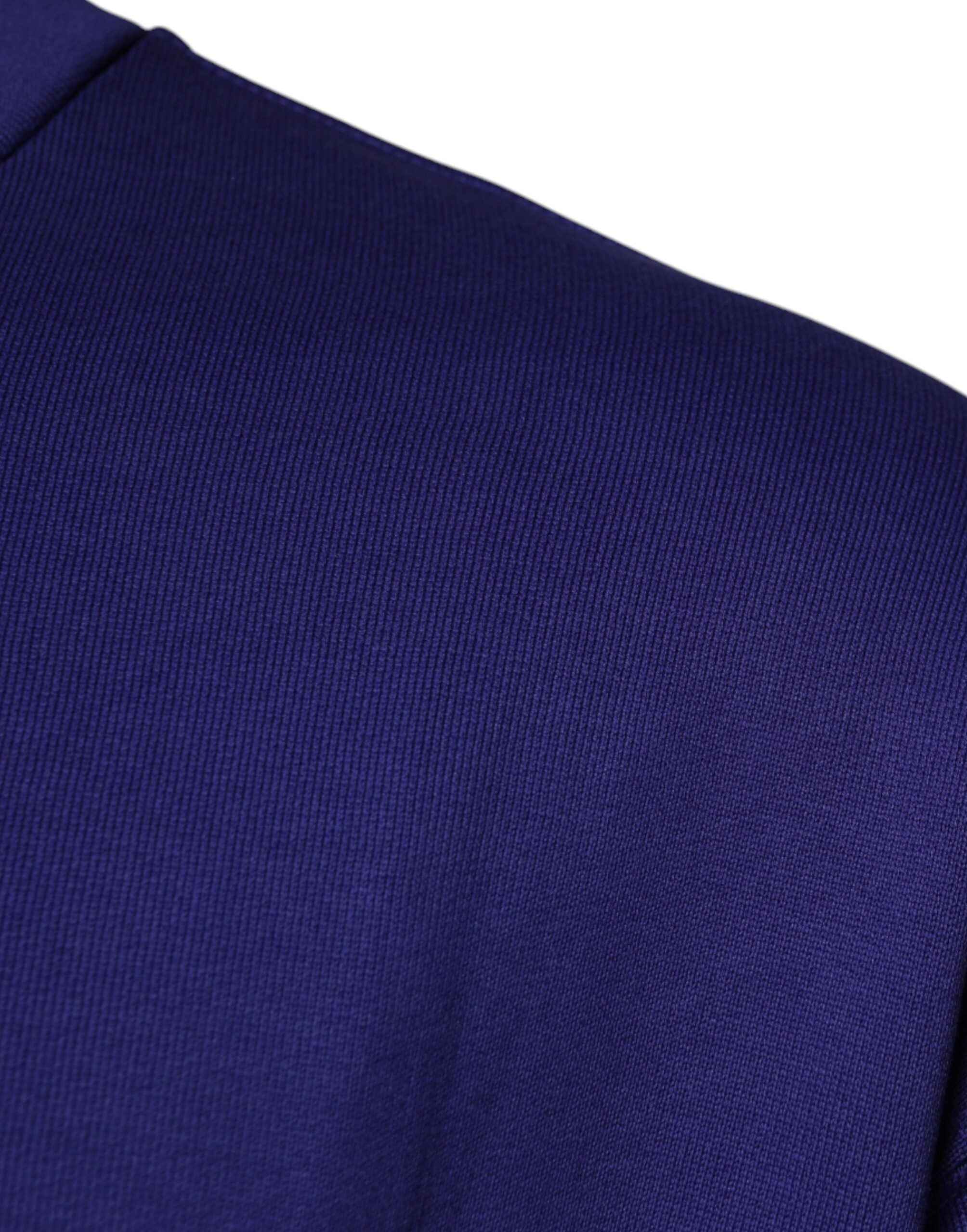 Dolce & Gabbana Blue Cotton Crew Neck Men Pullover Men's Sweater