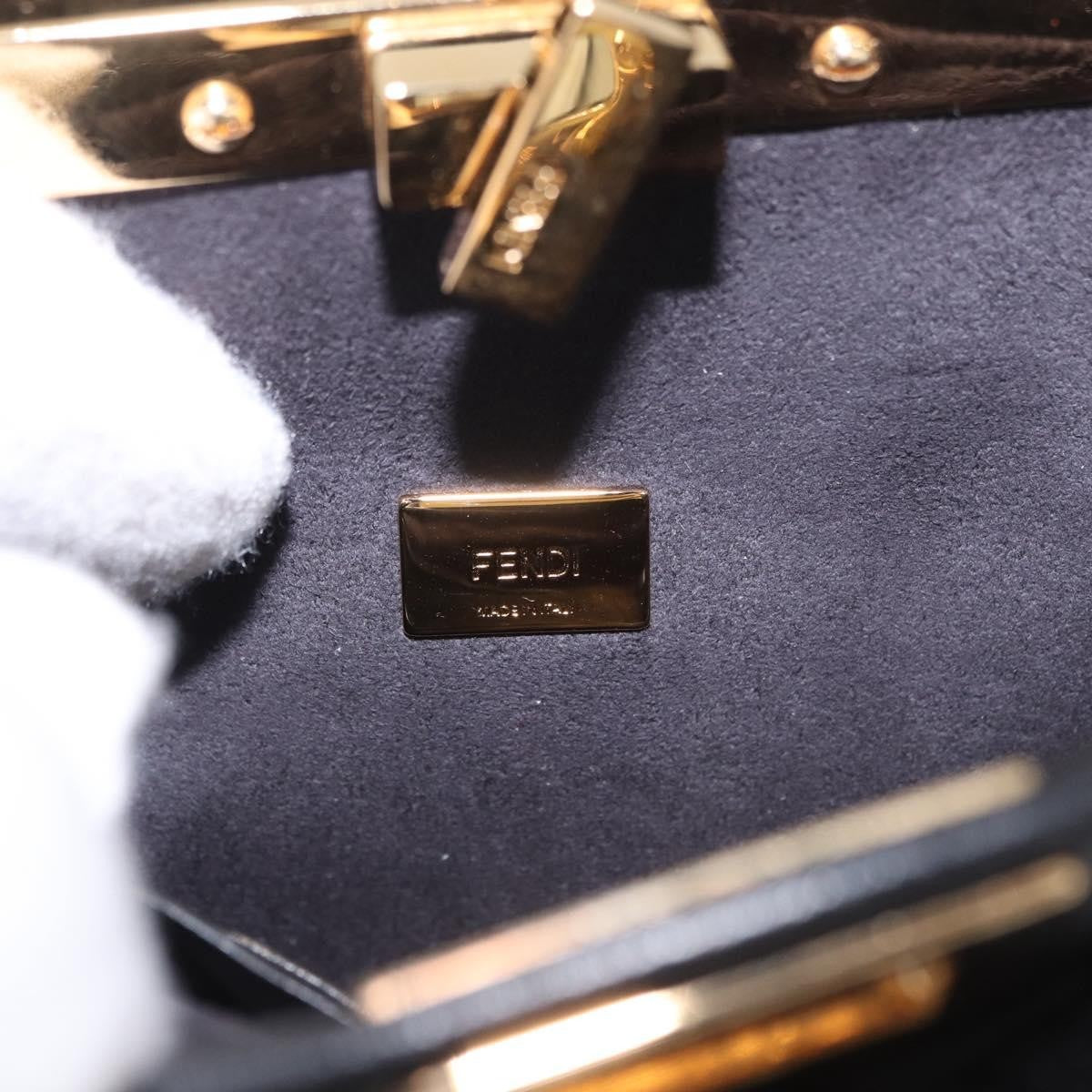 Fendi Peekaboo Fur Black Fur Handbag (Pre-Owned)