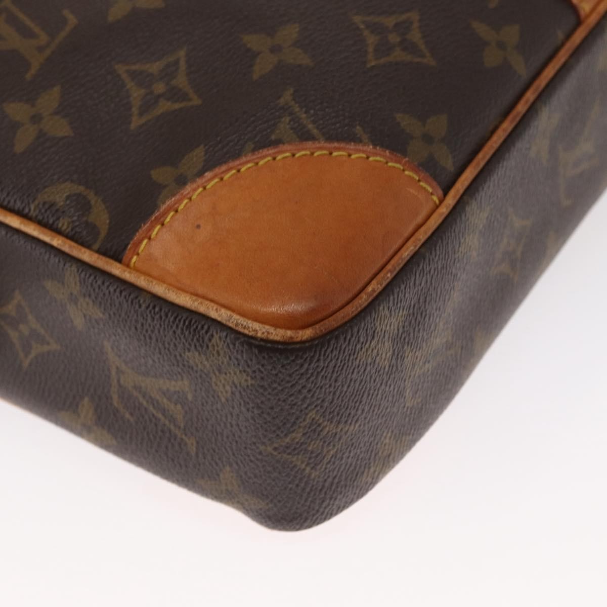 Louis Vuitton Porte-Documents Voyage Macassar Monogram Canvas Brown Canvas Briefcase Bag (Pre-Owned)