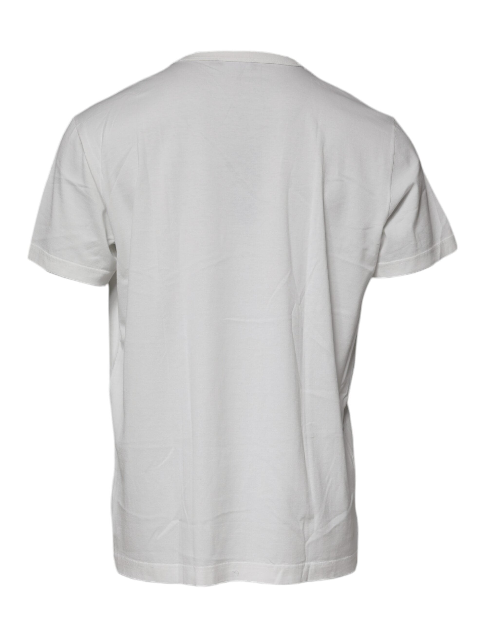 Dolce & Gabbana White Royals Heritage Cotton Men's T-shirt (Pre-Owned)