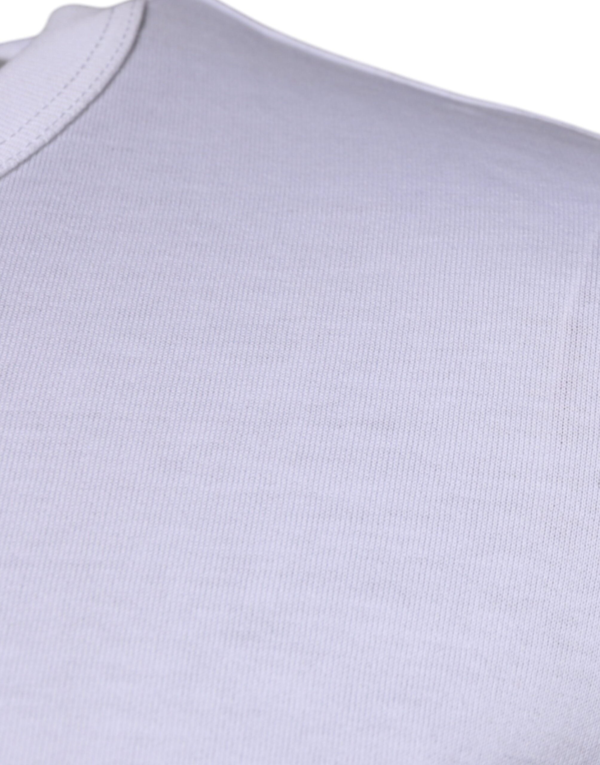 Dolce & Gabbana White Panda King Cotton Crew Neck Men's T-shirt (Pre-Owned)