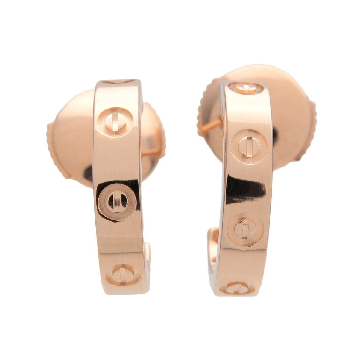Cartier Love Hoop 18K Rose Gold Gold Rose_Gold Earrings Jewelry (Pre-Owned)