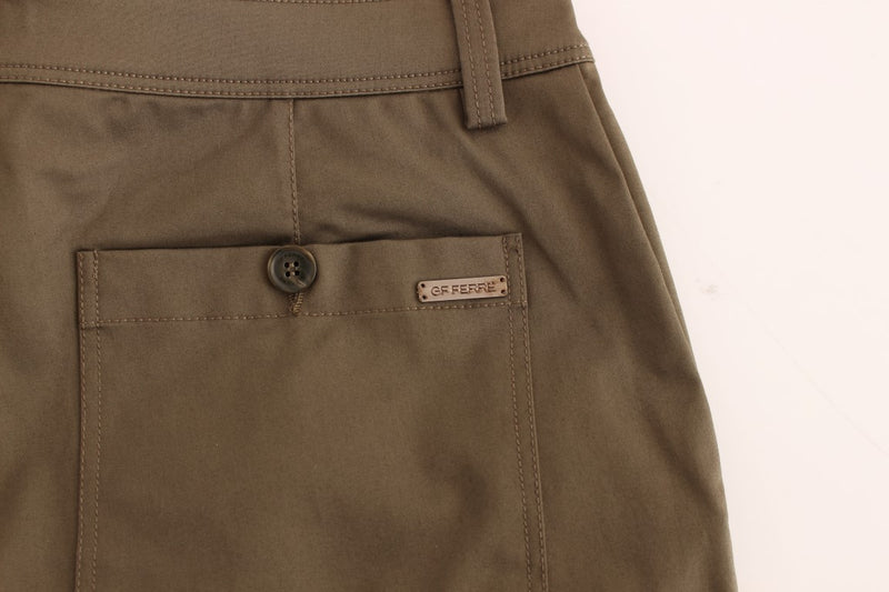 GF Ferre Elegant Green Comfort Straight Fit Men's Pants