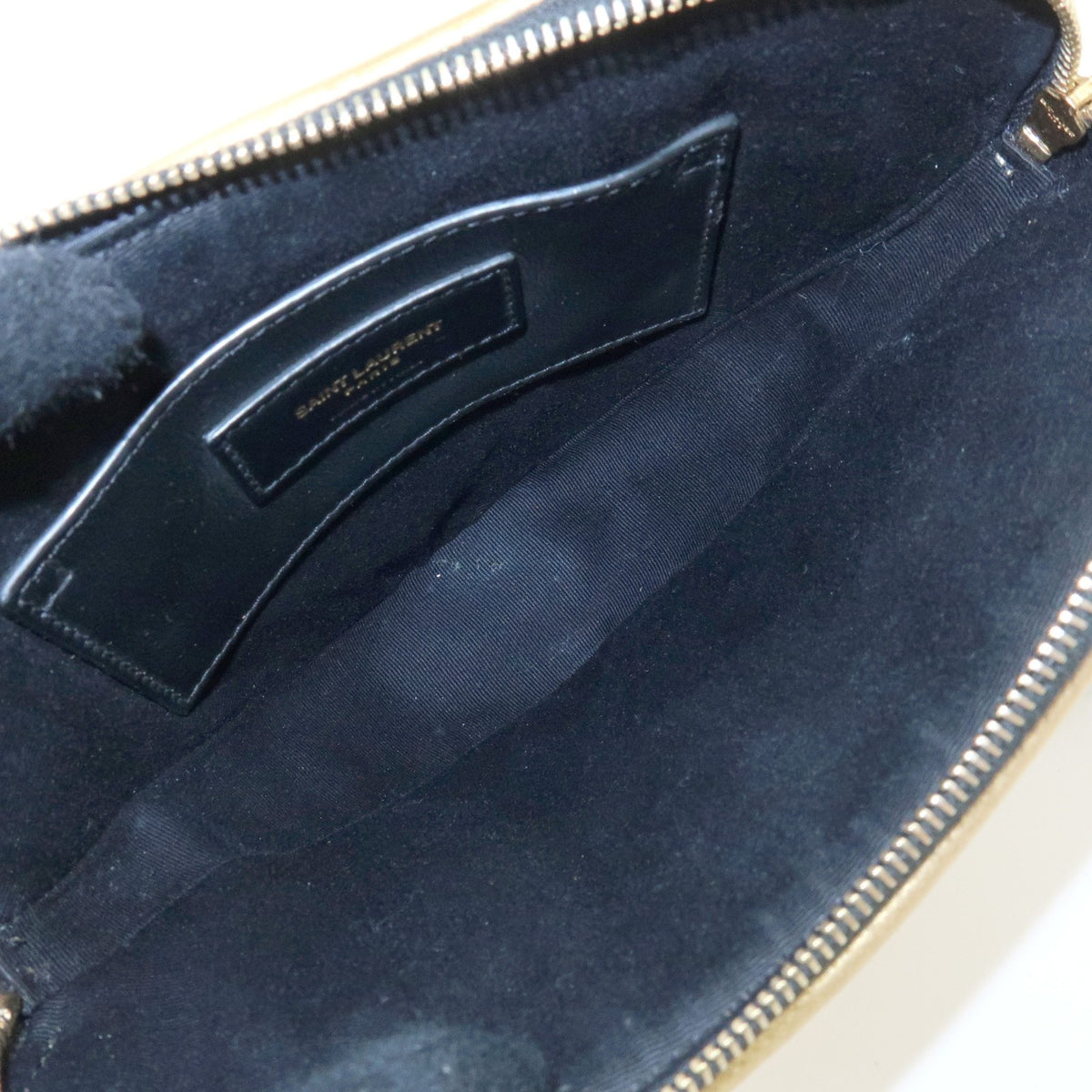 Saint Laurent Love Heart Tassel Chain Leather Gold Leather Handbag (Pre-Owned)