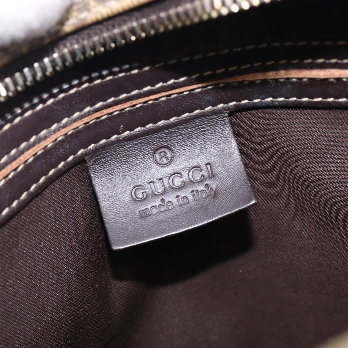 Gucci Front Zip Pocket Messenger Gg Coated Canvas Beige Canvas Shoulder Bag Bag (Pre-Owned)