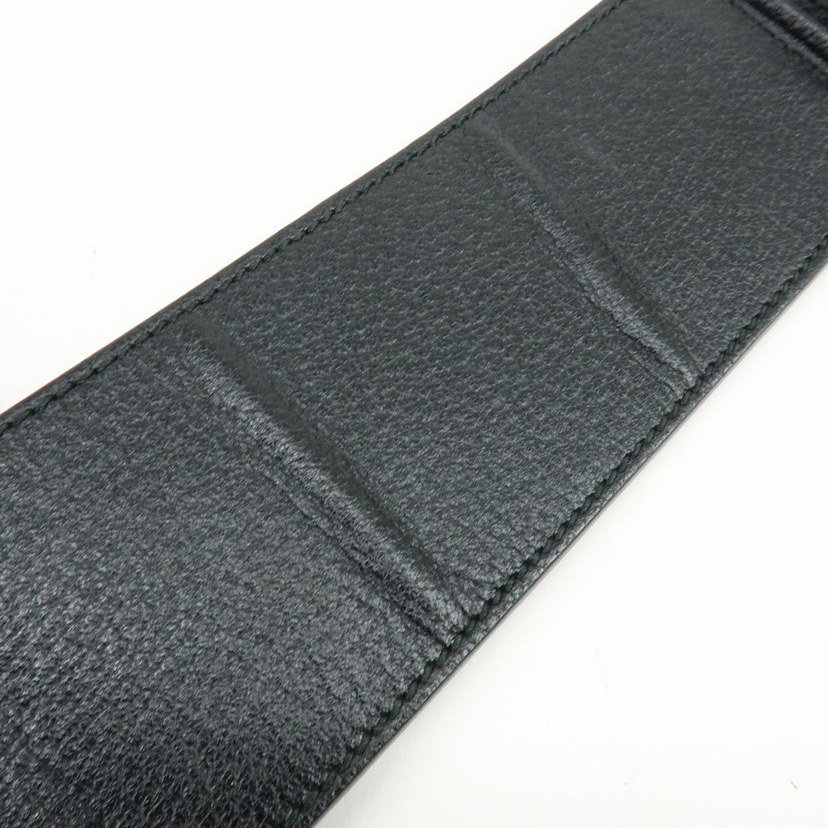 Gucci Web Strap Front Zip Messenger Leather Black Leather Handbag (Pre-Owned)