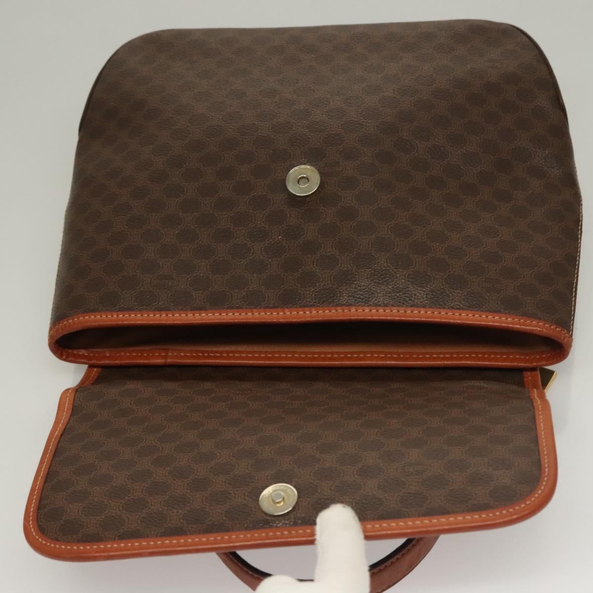 Celine Triomphe Vintage Macadam Canvas Brown Canvas Bag (Pre-Owned)