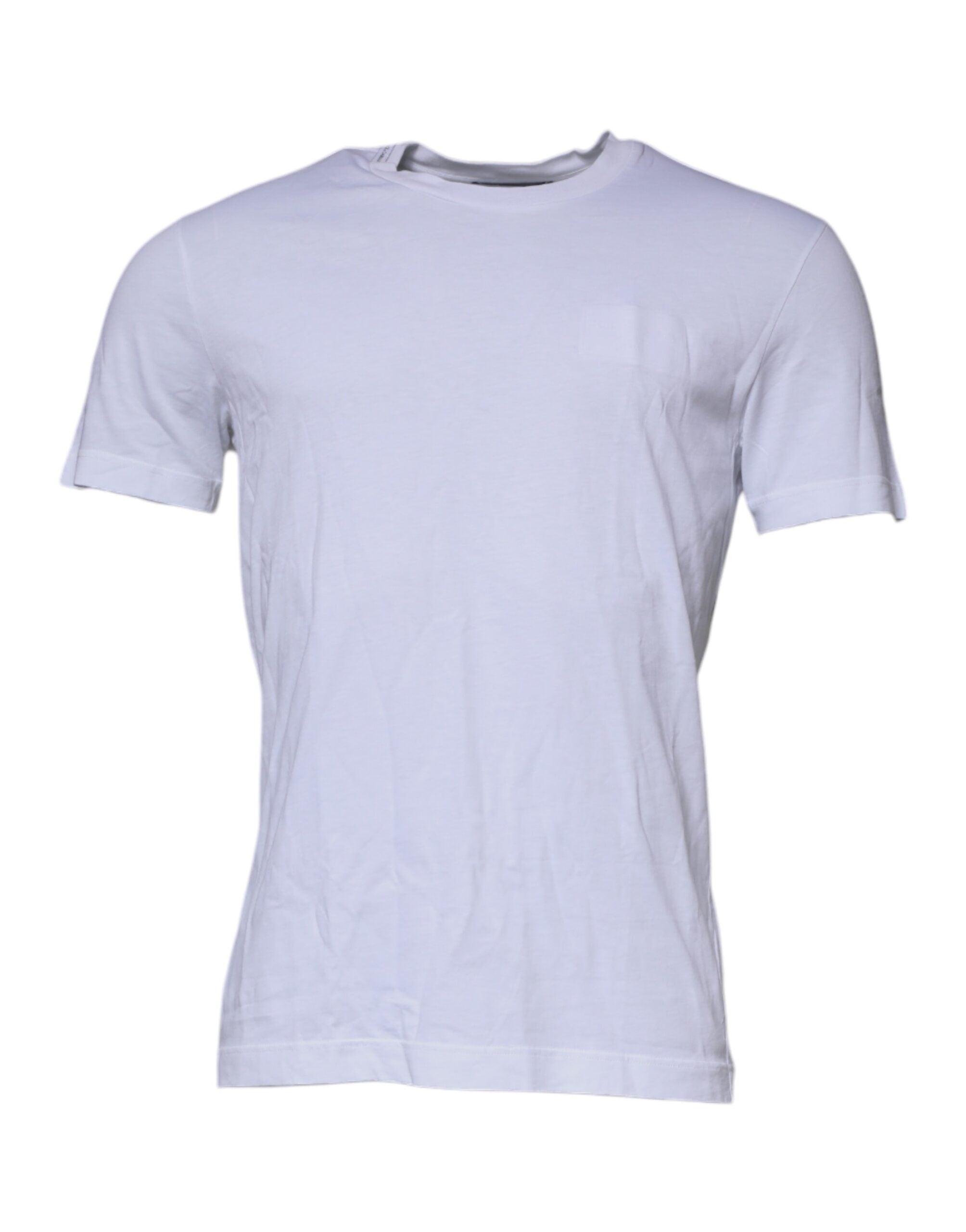 Dolce & Gabbana White DG Logo Cotton Crew Neck Men's T-shirt (Pre-Owned)