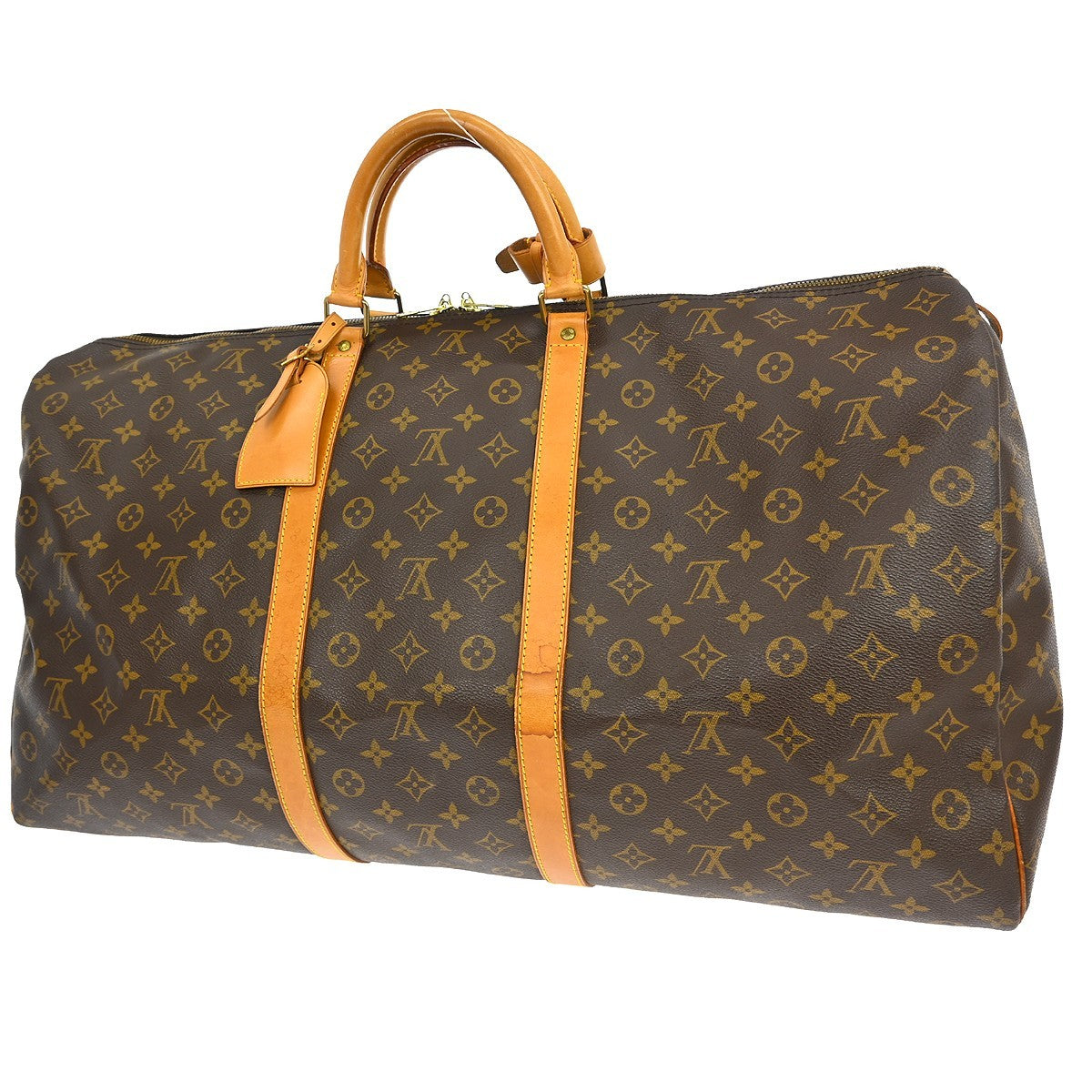 Louis Vuitton Keepall Monogram Brown Canvas Travel Bag Bag (Pre-Owned)