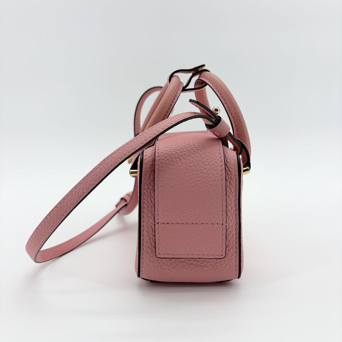Delvaux Cool Box Leather Pink Leather Handbag (Pre-Owned)